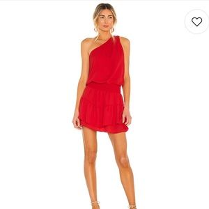 KRISA Red one shoulder dress New with Tags Size S